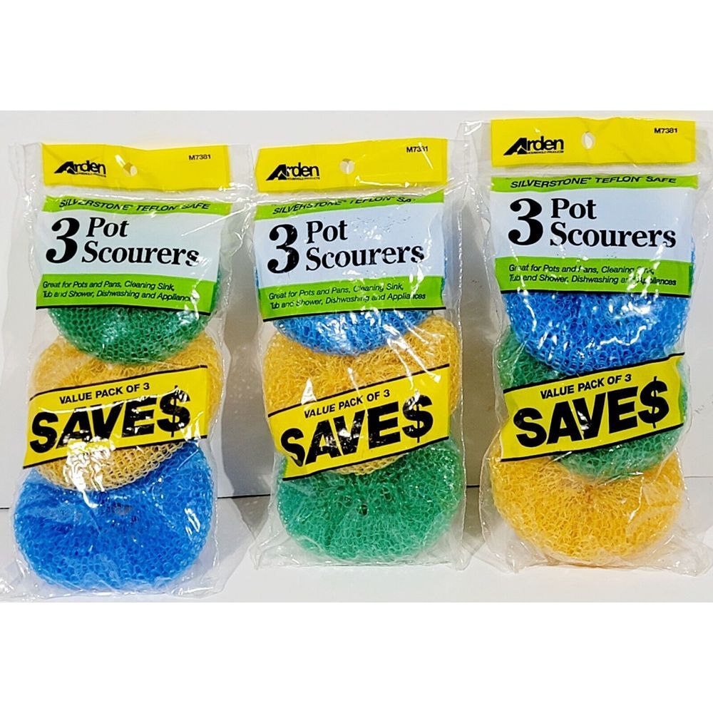 New - Kitchen Dish Pot Pan Plastic Mesh Scouring Washing Cleaning Scrubber